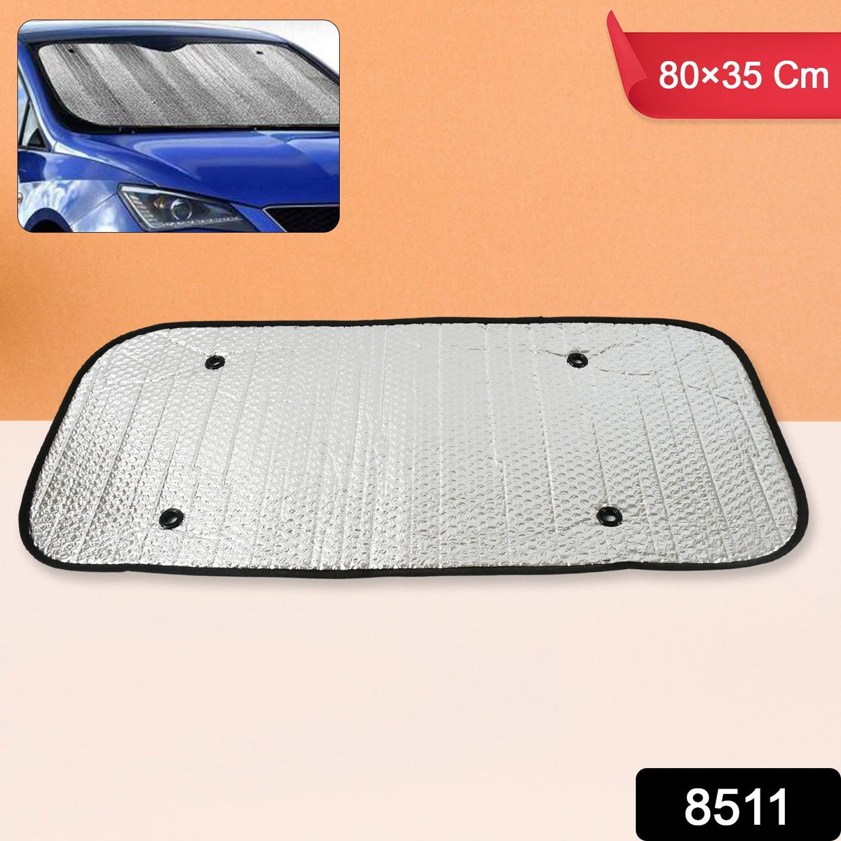 Car Windshield Sun Shade – UV Protection & Cool Car – side view