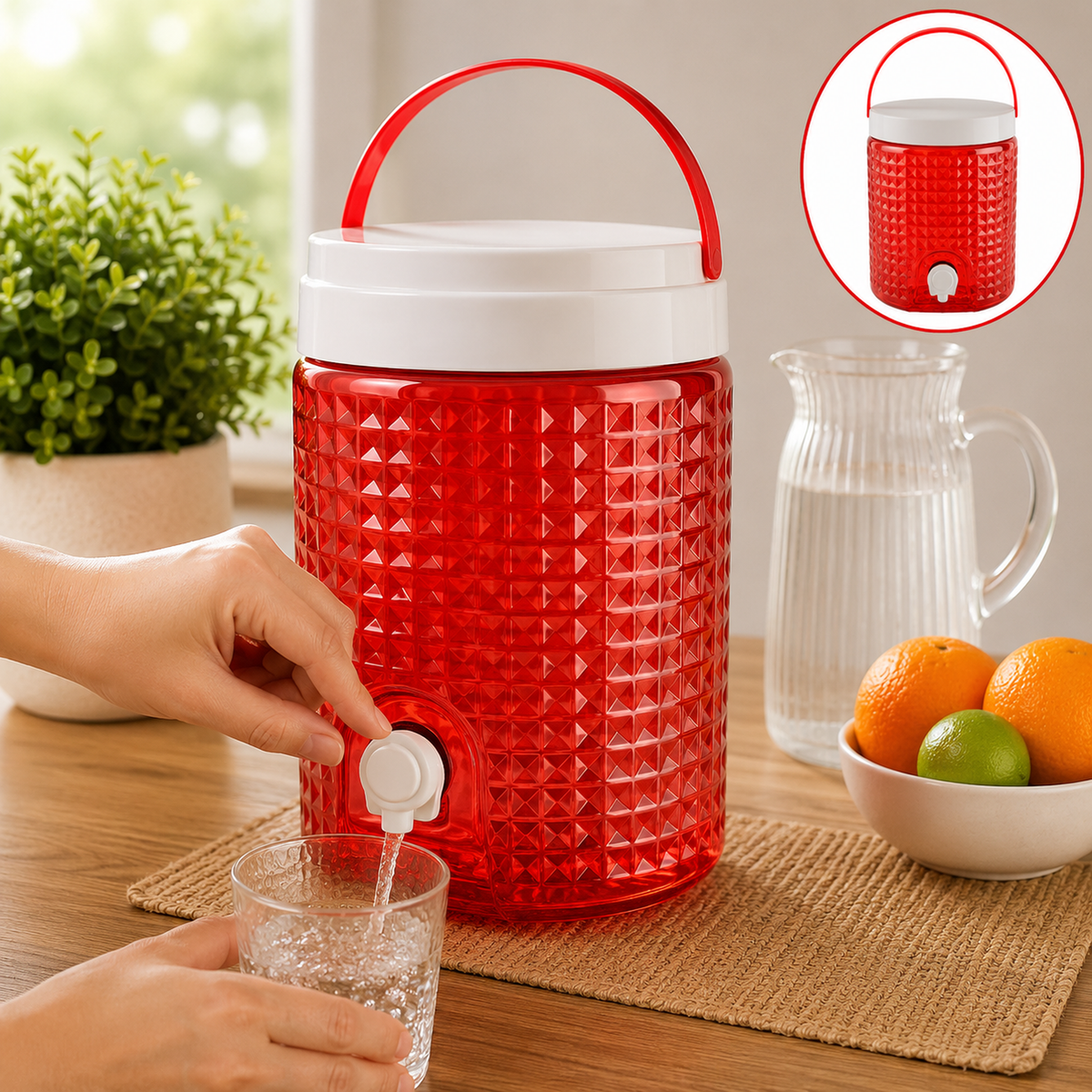Plastic Water Jug 4.5 Litre – Diamond Cut & Leakproof