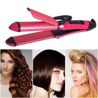 2-in-1 Hair Straightener & Curler – Ceramic Plates – view 6