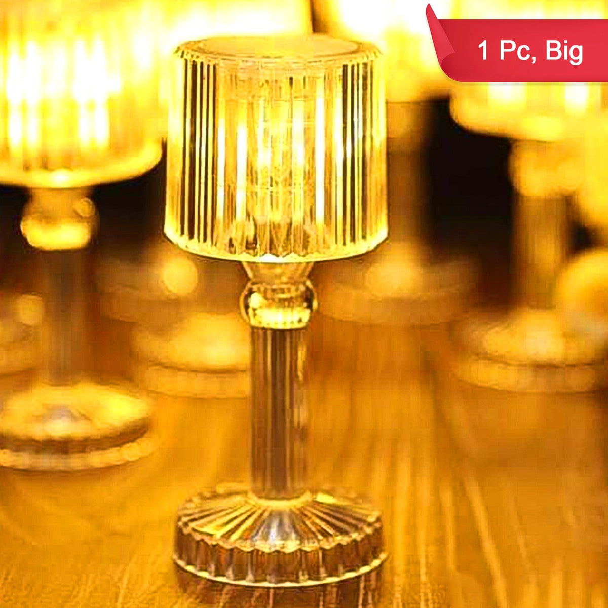 Crystal LED Desk Lamp – Portable Acrylic Glow – close-up