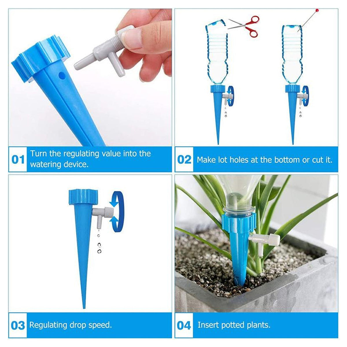 Self-Watering Plant Spikes – Adjustable Slow Release – alternate view