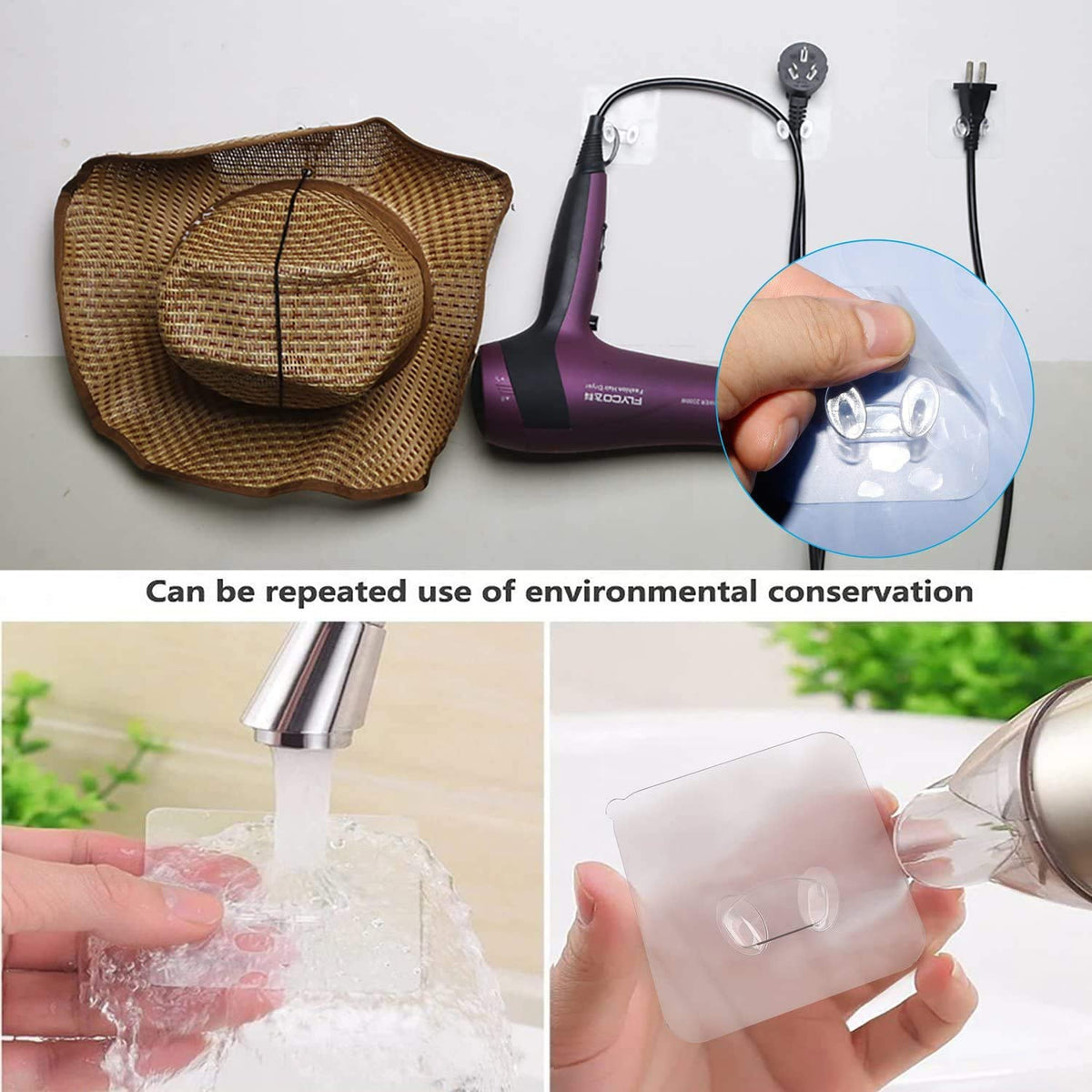 Wall Storage Hooks – No-Drill, Reusable Adhesive – view 8