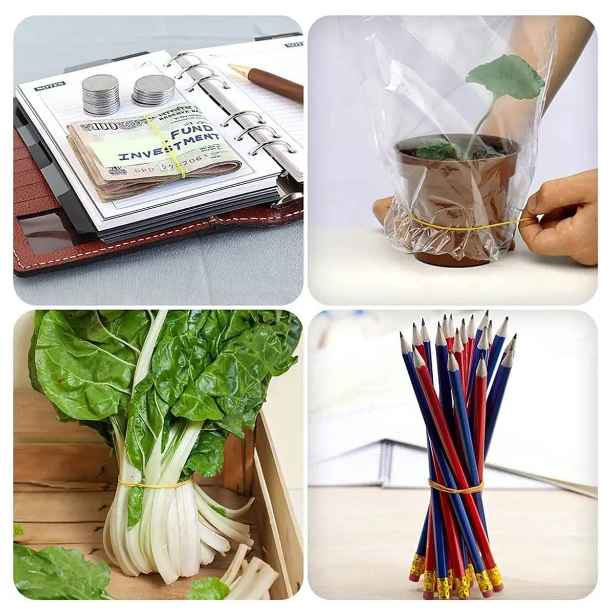 Rubber Bands – Multicolor, Strong & Reusable – alternate view