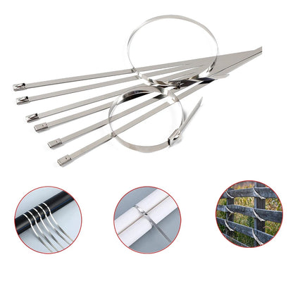 Stainless Steel Cable Tie – Multipurpose 10-Pc set – detail view