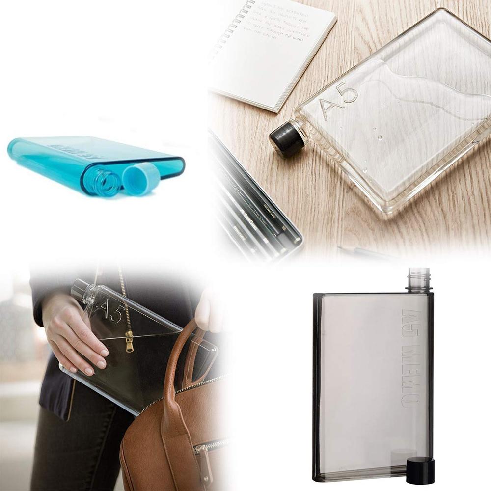 A5 Notebook Water Bottle – 400ml Slim & Leak-Proof – detail view