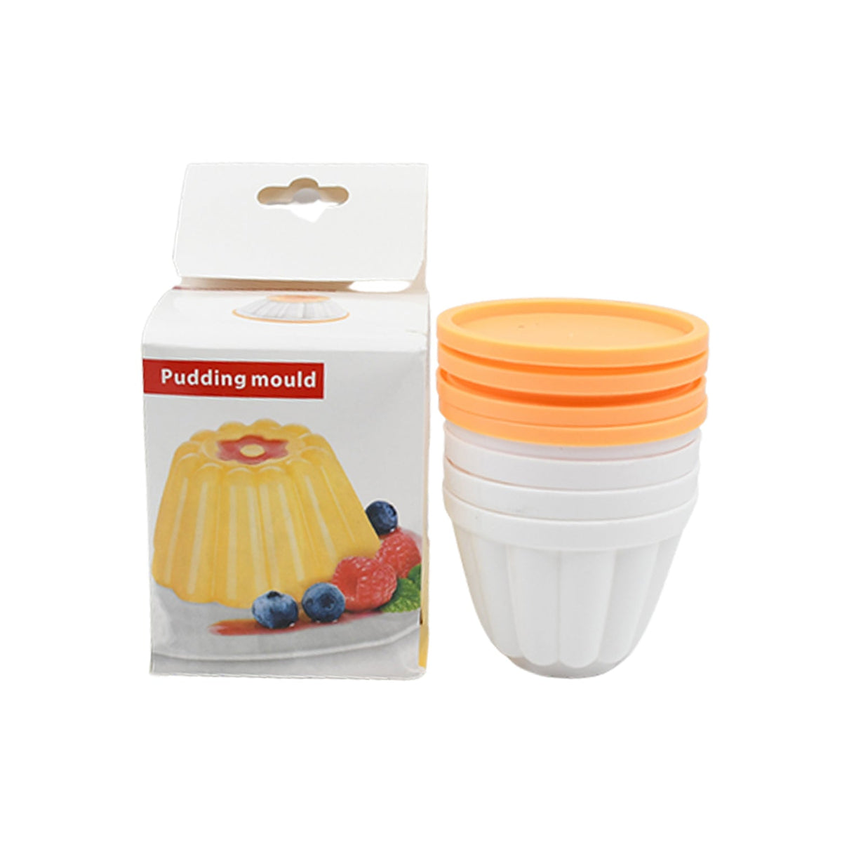 Pudding Molds – set of 4 with Lids for Desserts