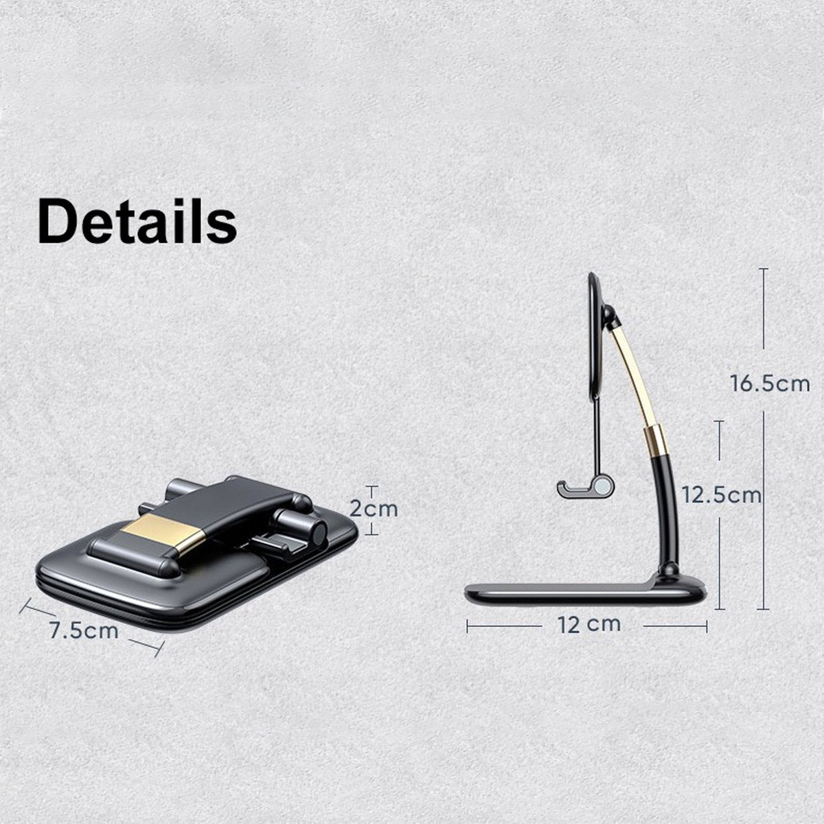 Foldable Phone Holder – Adjustable Desk Stand for Mobiles – view 7