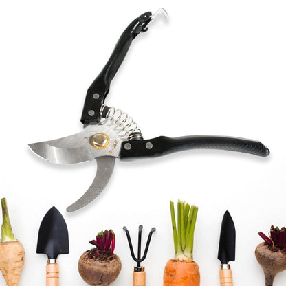 Garden Shears – High Carbon Steel Blades, Non-Slip Grip – close-up
