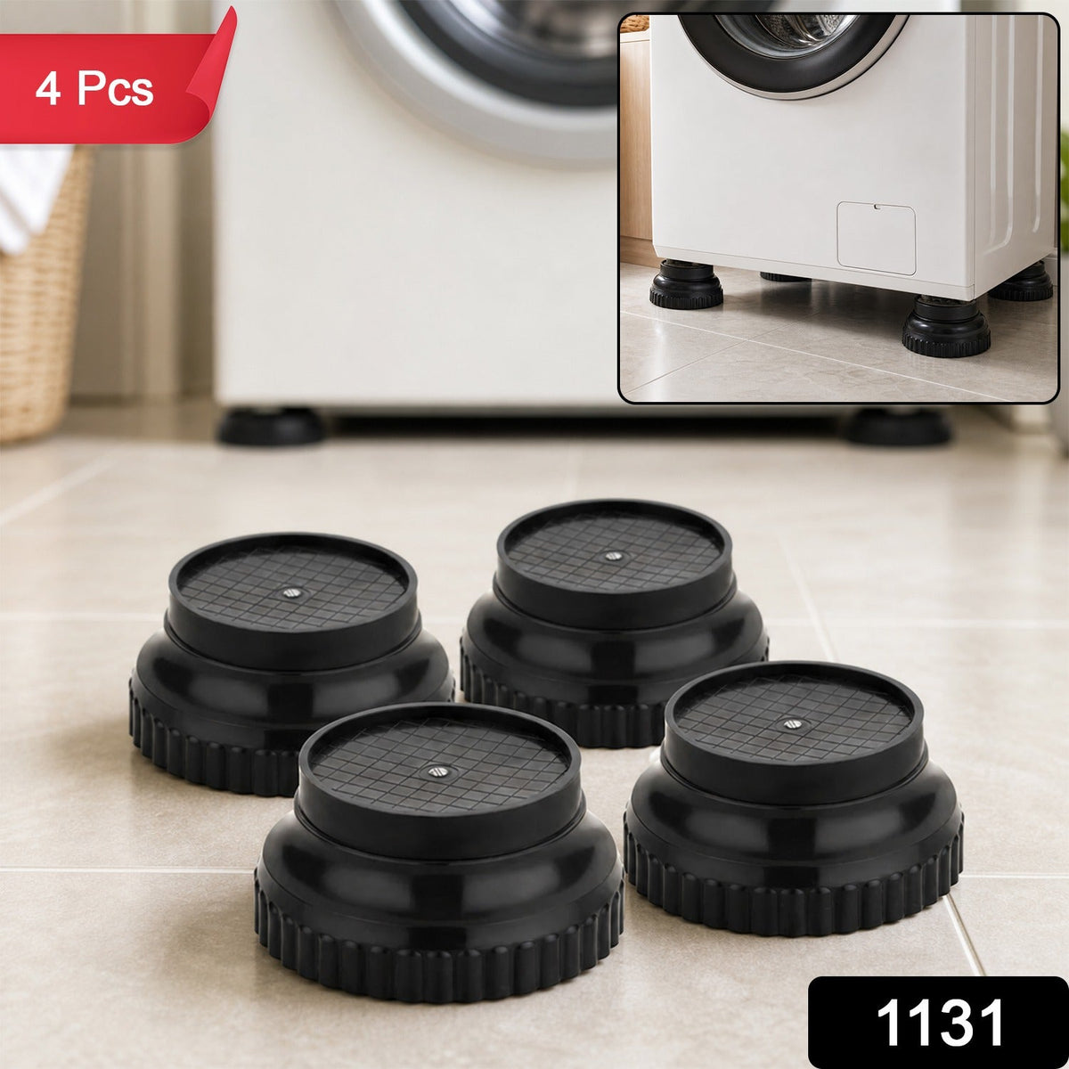 Multipurpose Plastic Stand for Fridge and Washing Machine – side view