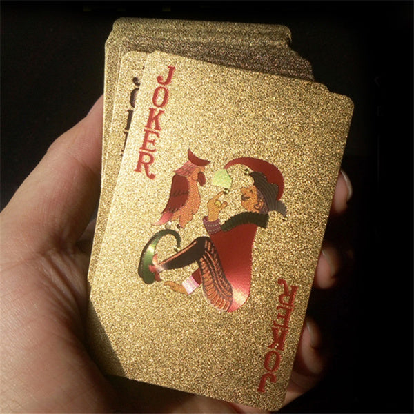 Gold Plated Playing Cards – Waterproof Luxury Poker Deck – close-up