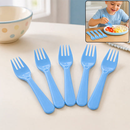 Reusable Plastic Forks – 5-Piece Heavy Duty set