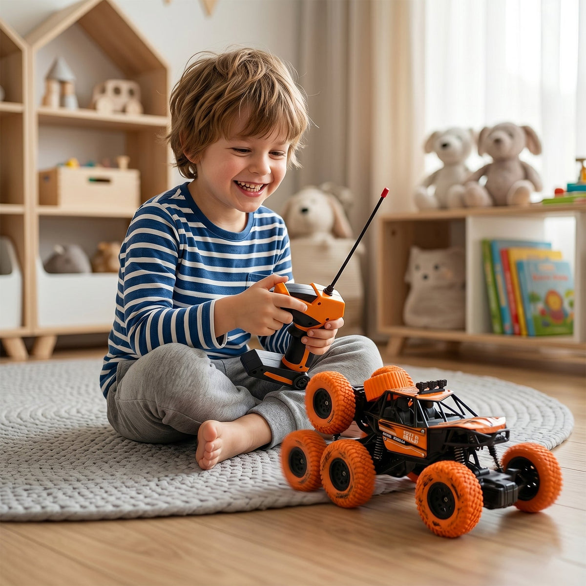 RC Off-Road Car – 8-Wheel Rock Climber for Kids – close-up