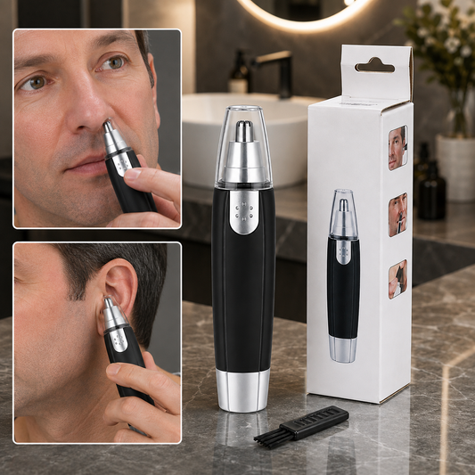 Ear & Nose Hair Trimmer – Painless, Battery-Operated
