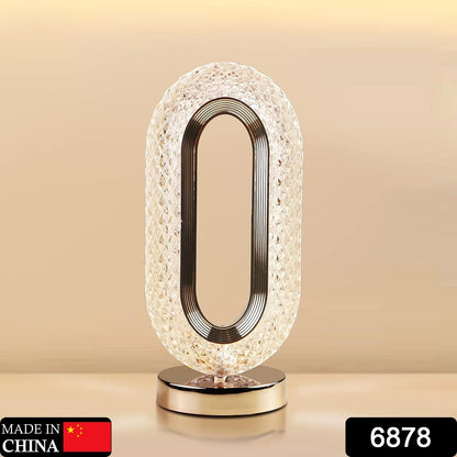Crystal Table Lamp – 3-Way Dimmable Touch Control – side view