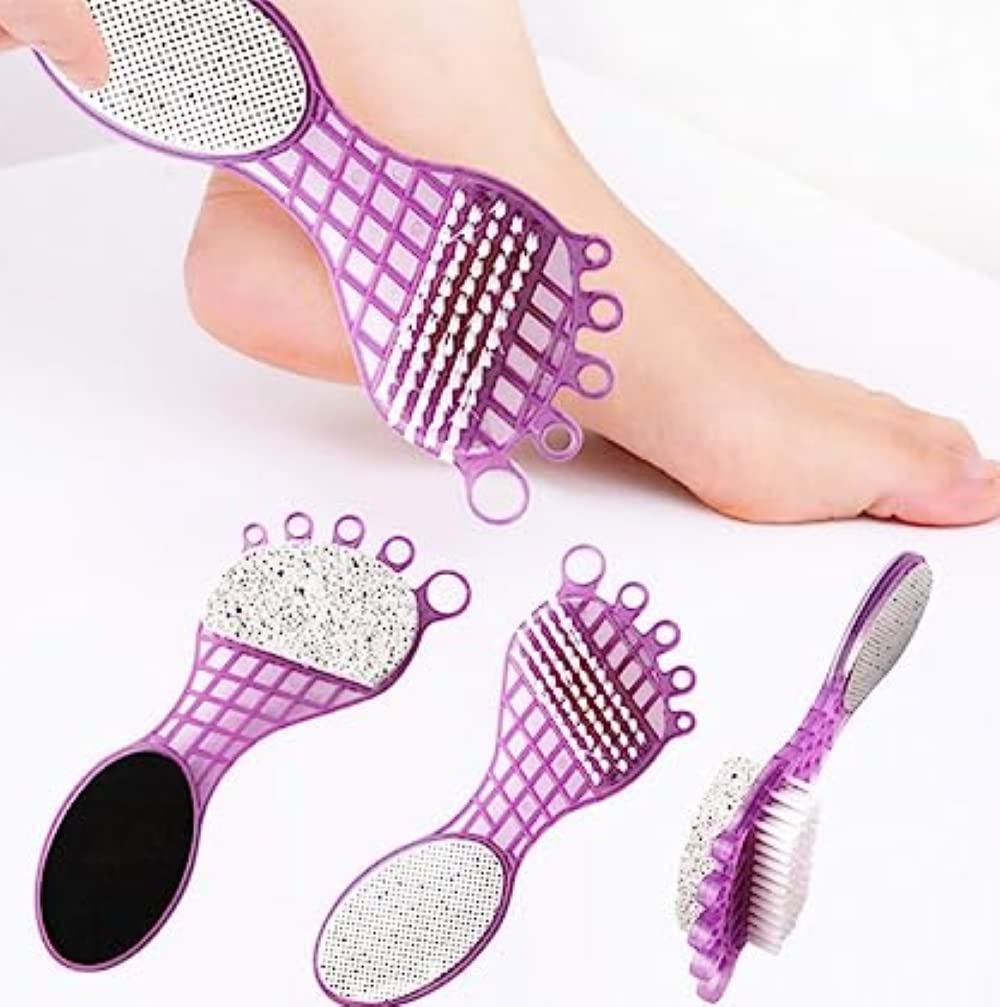 4-in-1 Pedicure Tool – Pumice & Emery File for Smooth Feet