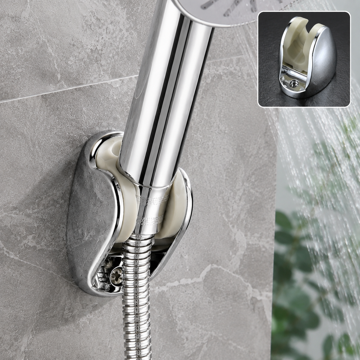 Adjustable Hand Shower Holder – Wall Mount Bracket