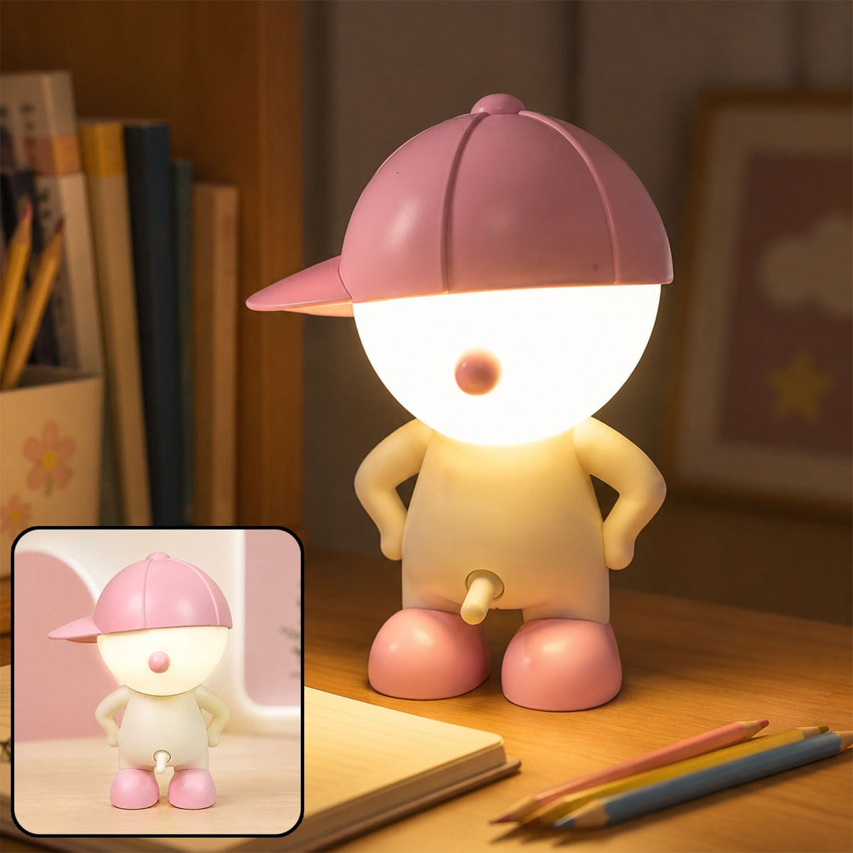 Cartoon LED Desk Lamp – Eye-Care Flexible Light for Kids