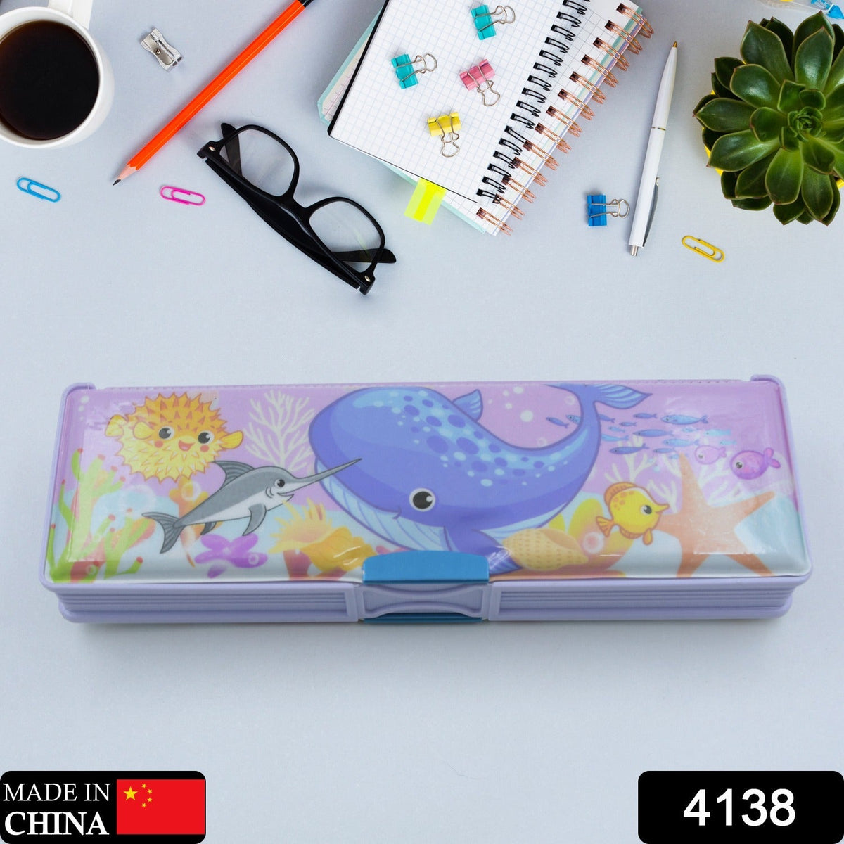 Cartoon Pencil Case – Double Deck Stationery Organizer – side view