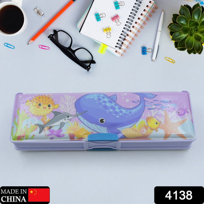 Cartoon Pencil Case – Double Deck Stationery Organizer – side view