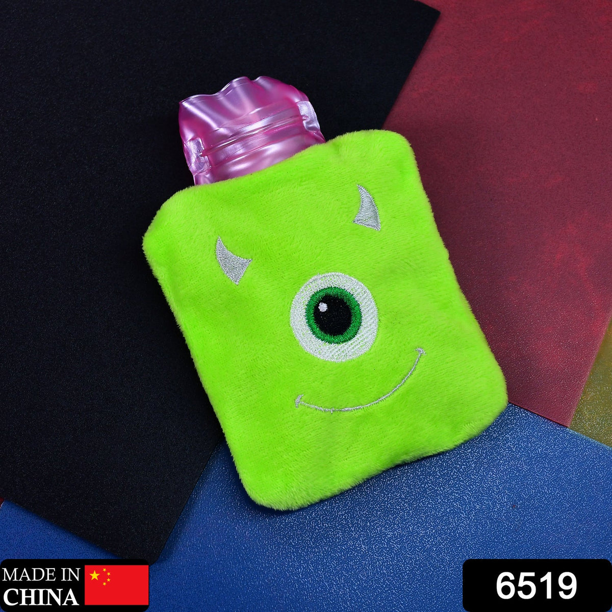 Hot Water Bag – Monster Print for Pain Relief & Warmth – side view