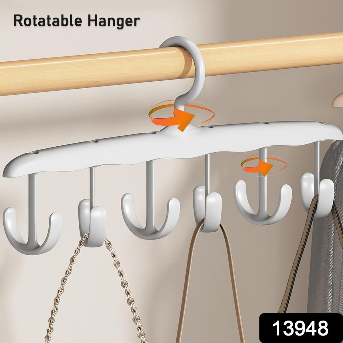 Tank Top Hanger – 12-Hook Rotating Closet Organizer – side view