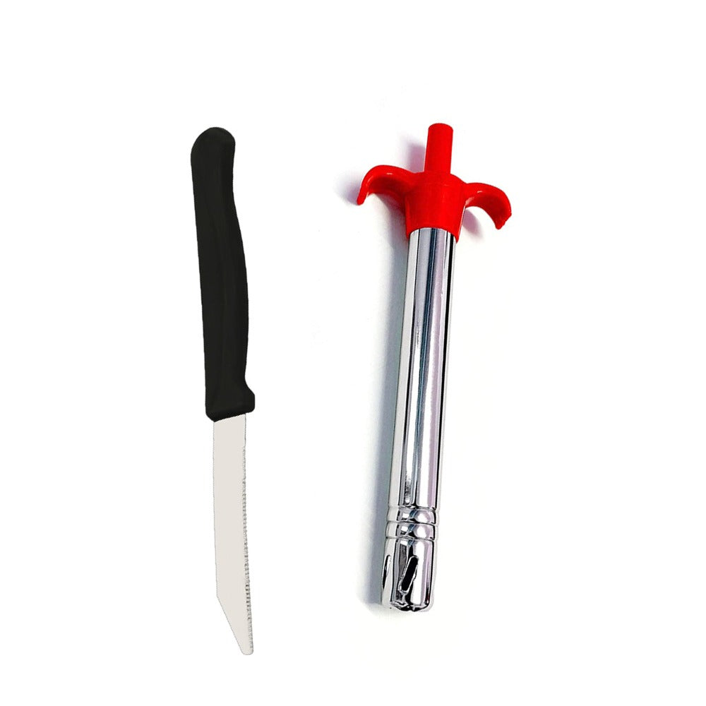 Stainless Steel Gas Lighter & Knife set – 2-in-1 Kitchen – view 7