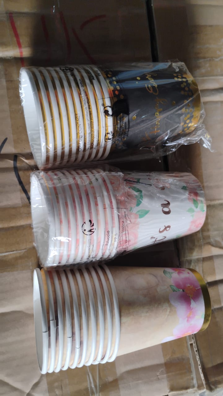 Disposable Paper Cups – Mixed Colour 3 pcs set – view 8