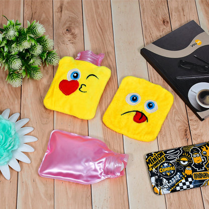 Mini Hot Water Bag – Emoji Design for Pain Relief – close-up