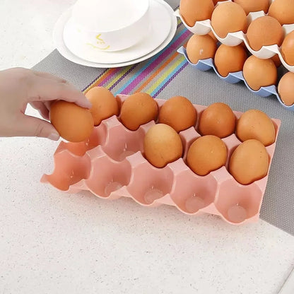 Plastic Egg Trays – 15-Cavity Stackable Storage (4 Pc) – alternate view