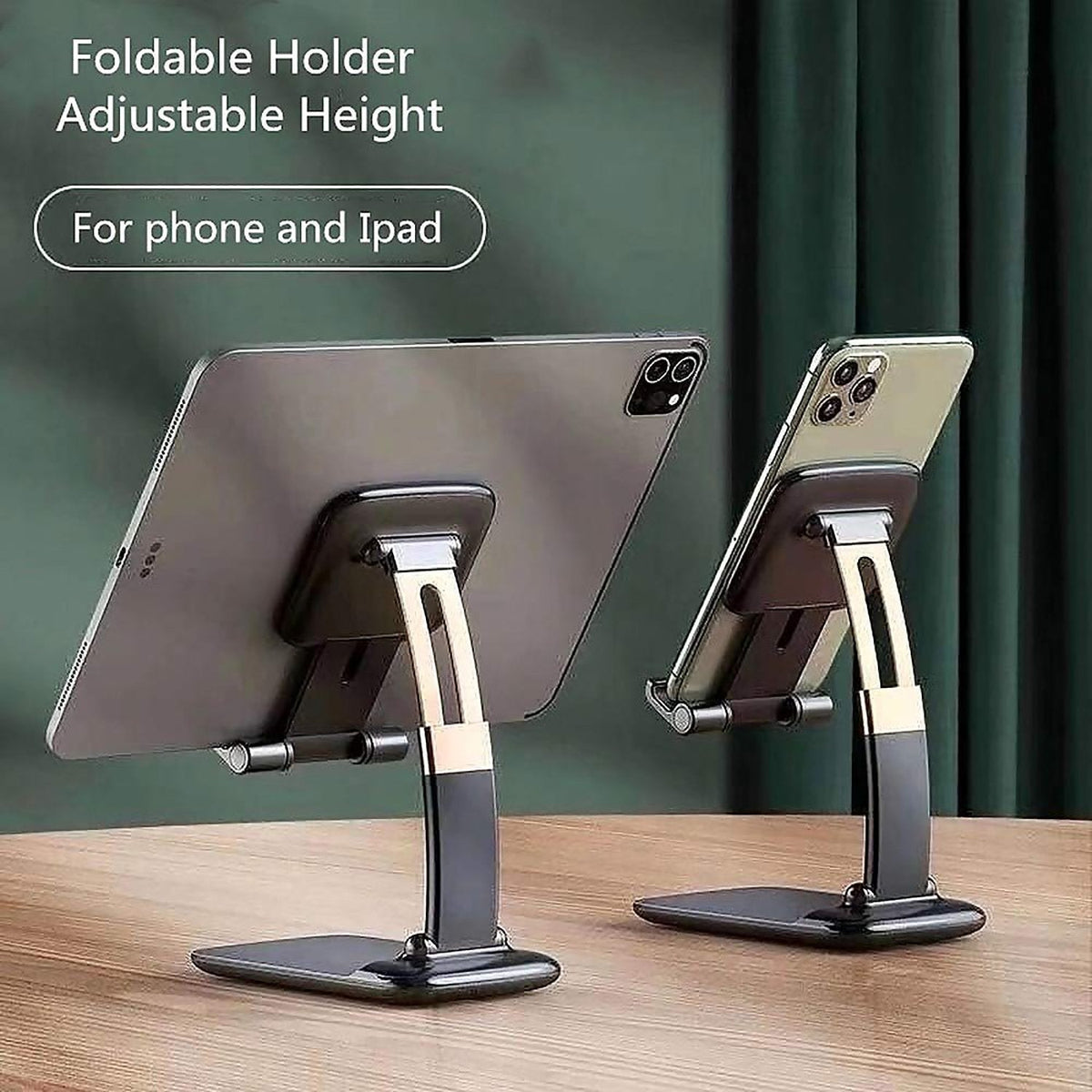 Foldable Phone Holder – Adjustable Desk Stand for Mobiles – detail view