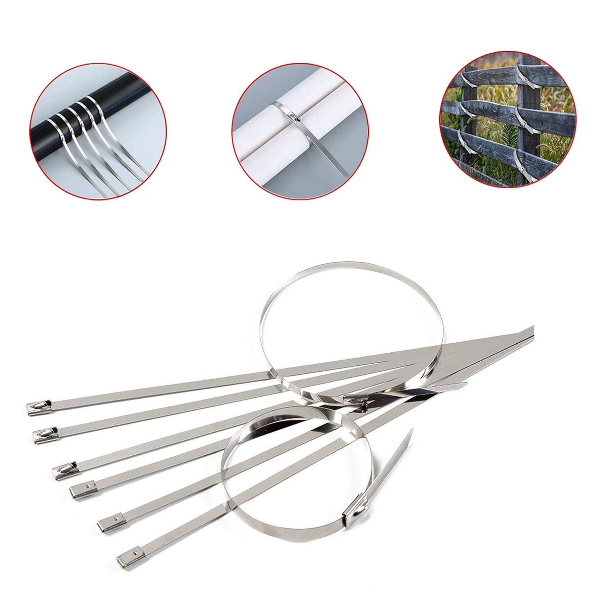 Stainless Steel Cable Ties – 100mm Rustproof 10-Pack – view 7