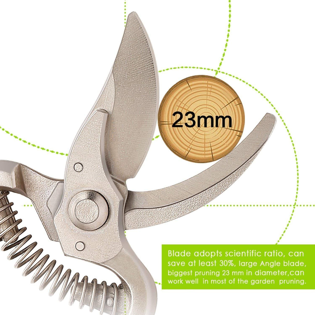 Garden Shears – 8-Inch Heavy-Duty Bypass Pruner – alternate view