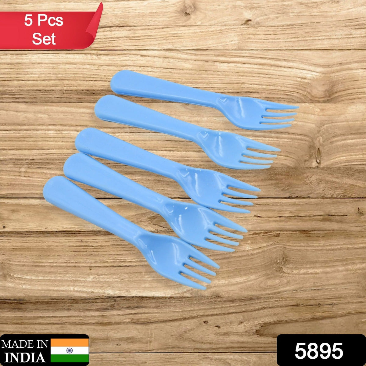 Reusable Plastic Forks – 5-Piece Heavy Duty set – side view