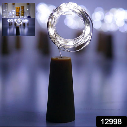 Wine Bottle Cork String Lights – 2M Multi LED Copper Wire – side view