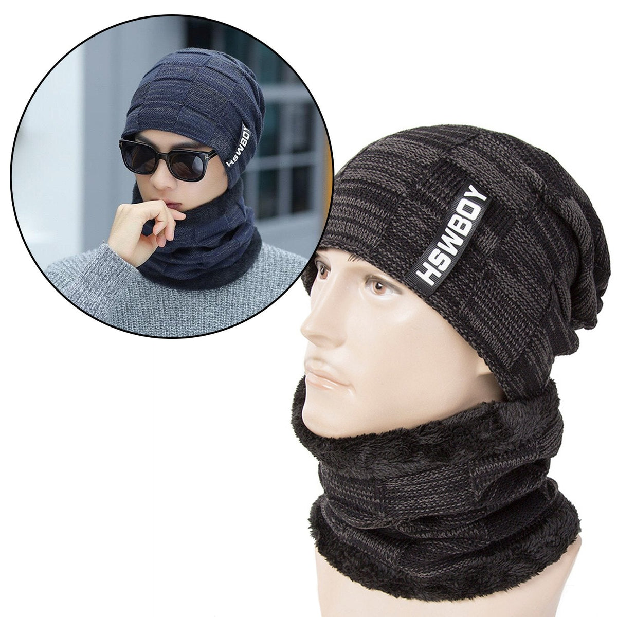 Woolen Beanie Scarf set – Ultra Soft Winter Wear – alternate view