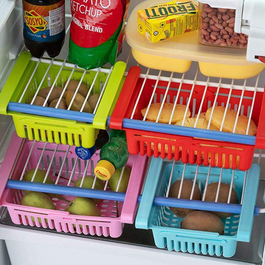 Fridge Storage Basket – Adjustable, Unbreakable set