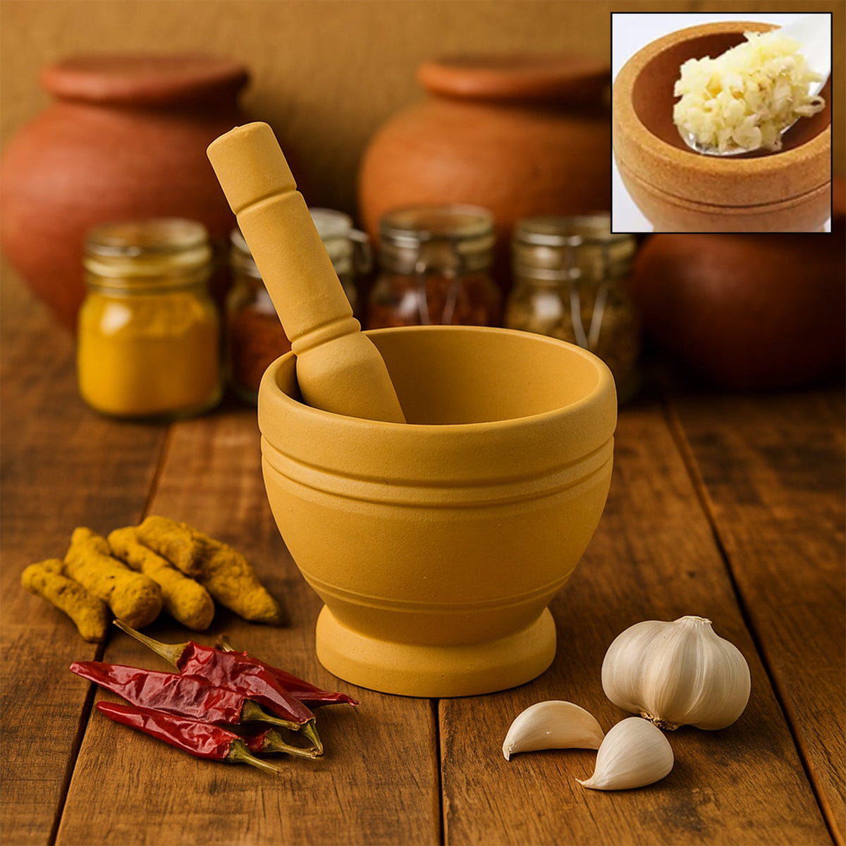 Mortar and Pestle set – Traditional Spice Grinder