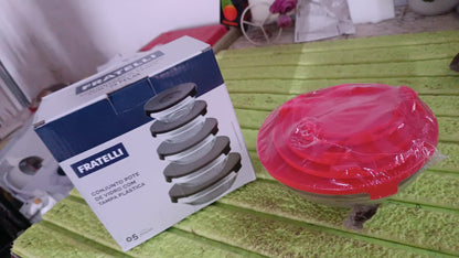 Glass Bowl set – 5 pcs Mixing & Storage with Lids – view 7