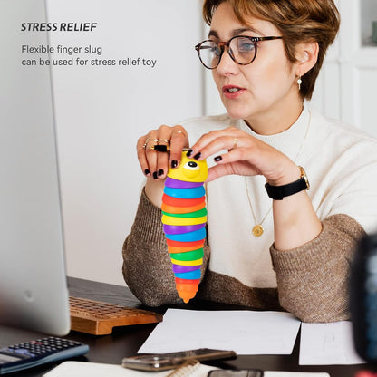 Rainbow Slug Fidget Toy – Stress Relief & Sensory Play – view 8