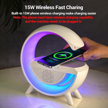 LED Night Lamp with Bluetooth Speaker – Wireless Charging – view 7