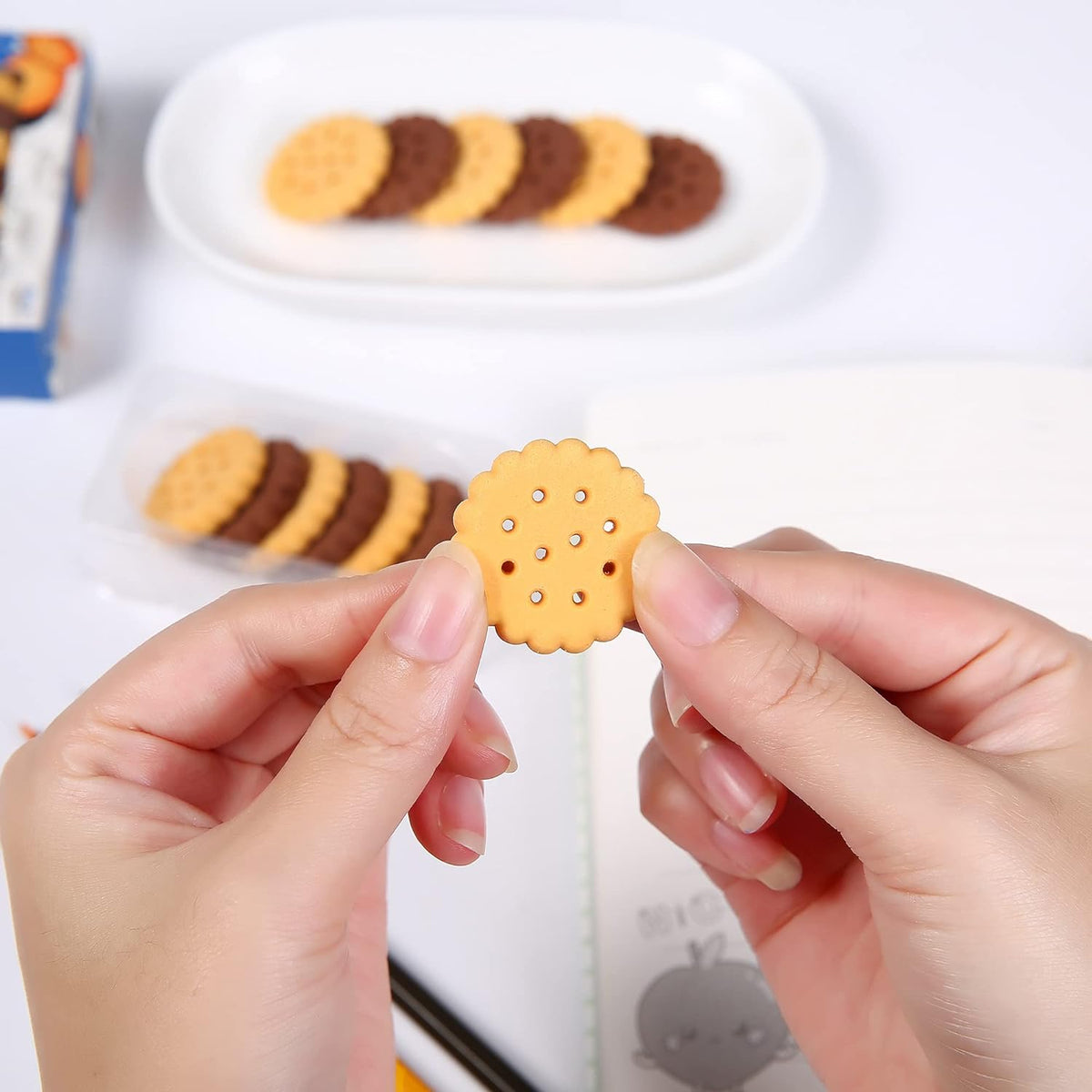 Biscuit Erasers – Fun Kids Stationery set (6 Pcs) – view 6
