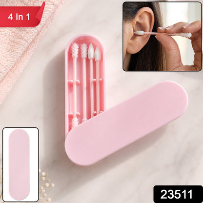 Reusable silicone ear buds set with 4 interchangeable tips