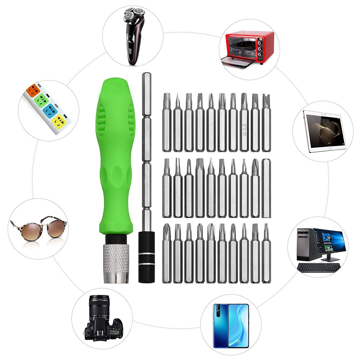 Mini Precision Screwdriver set – 32-in-1 Magnetic – detail view