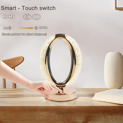 Crystal Table Lamp – 3-Way Dimmable Touch Control – detail view