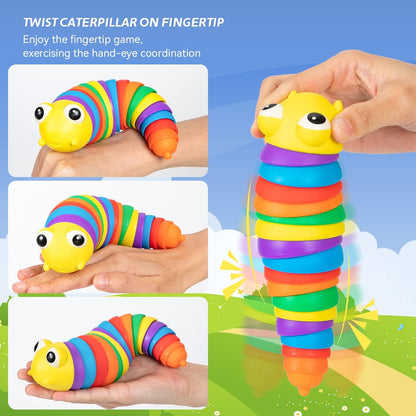 Rainbow Slug Fidget Toy – Stress Relief & Sensory Play – view 7