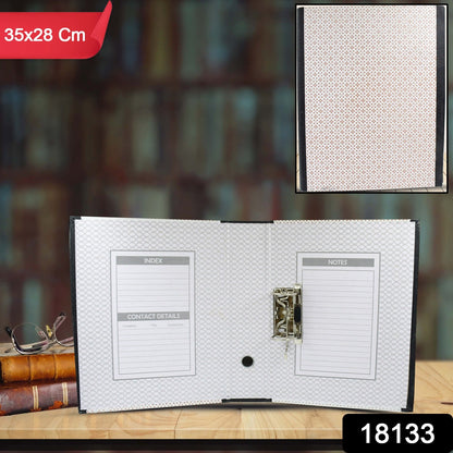 Button Clip Box File – A4 Document Organizer – side view