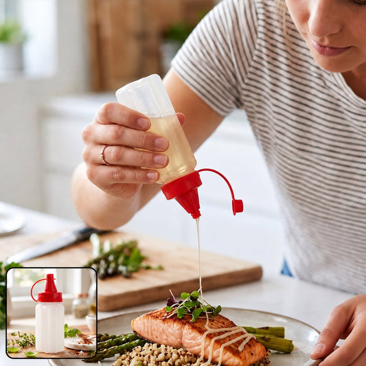 Reusable Plastic Squeeze Dispensing Bottle