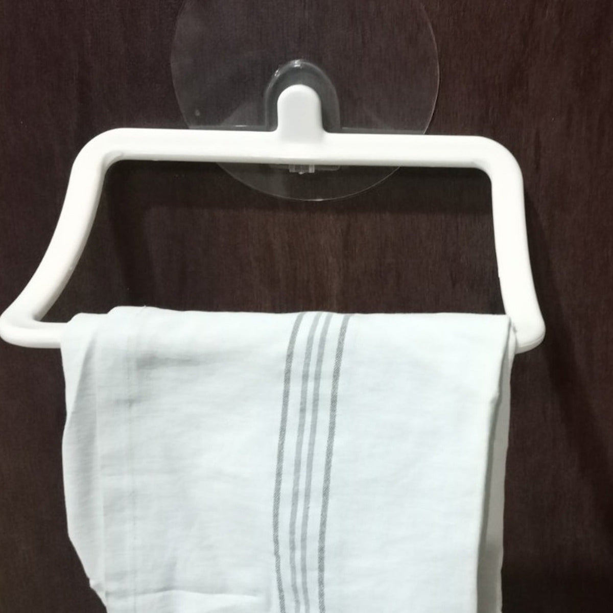 Self-Adhesive Towel Holder – No-Drill Wall Mount – close-up