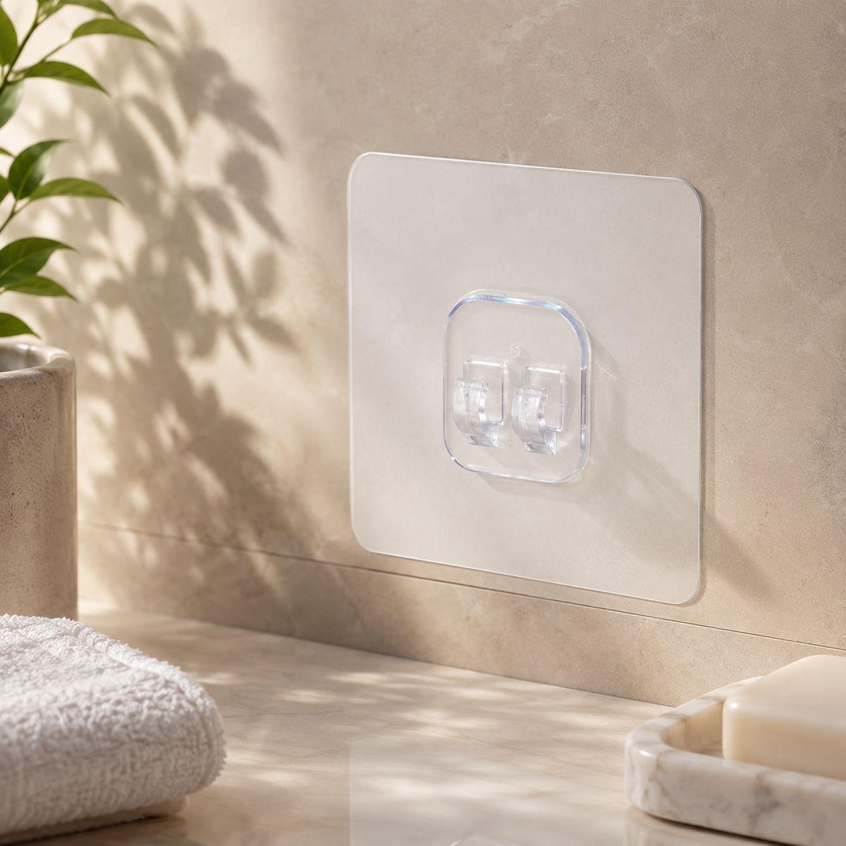 Strong Self Adhesive Wall Hooks – Punch-Free & Waterproof