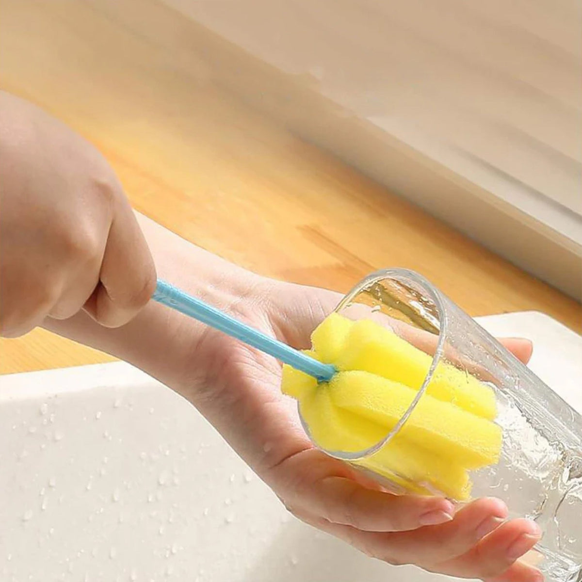 Sponge Cup Washing Brush – 20cm Kitchen Cleaning Tool